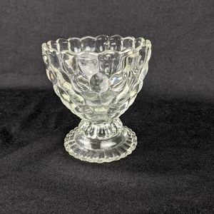 Vintage Avon ovalique footed glass dish